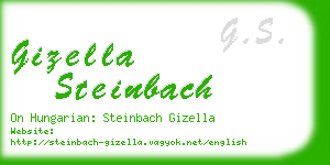 gizella steinbach business card